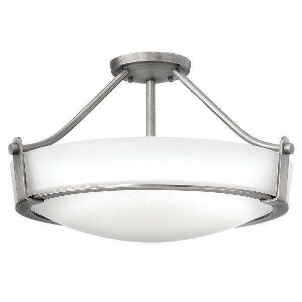Lampa sufitowa Hathaway - kolor biały, srebrny - HK/HATHAWAY/SFMN
