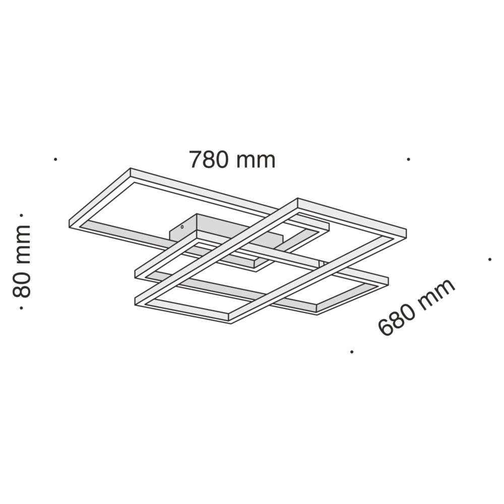Lampa sufitowa Line - kolor biały - MOD015CL-L80W