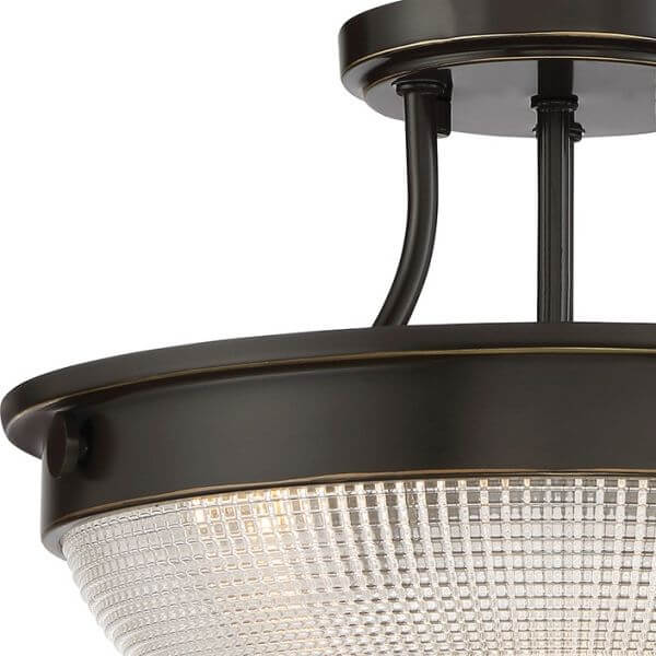 Lampa sufitowa Mantle - kolor brązowy, transparentny - QZ/MANTLE/SF PN