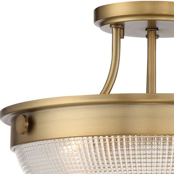Lampa sufitowa Mantle - kolor mosiądz, transparentny - QZ/MANTLE/SF WS