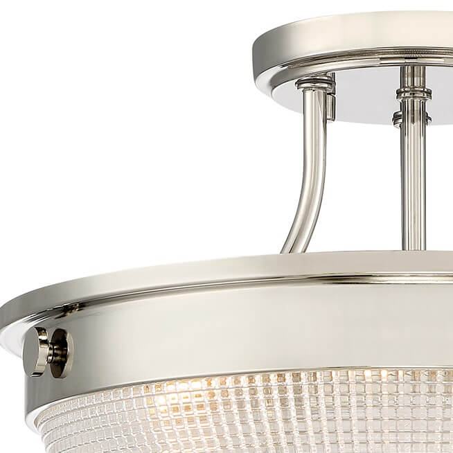Lampa sufitowa Mantle - kolor srebrny, transparentny - QZ/MANTLE/SF IS