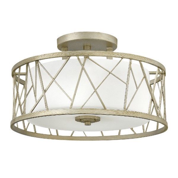 Lampa z kloszem w geometrycznej oprawie