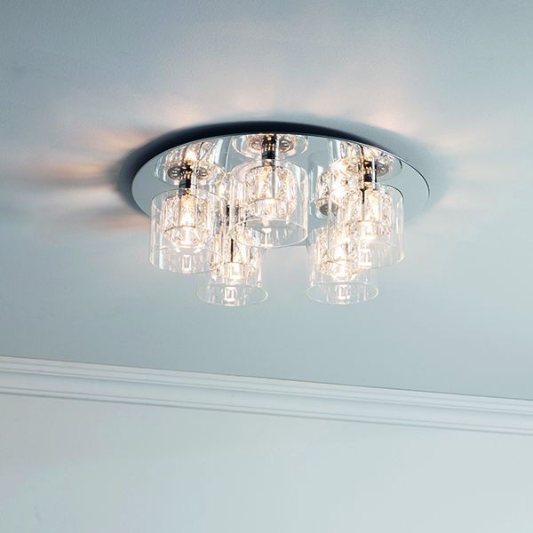 Lampa sufitowa Verina - kolor srebrny, transparentny - 76517