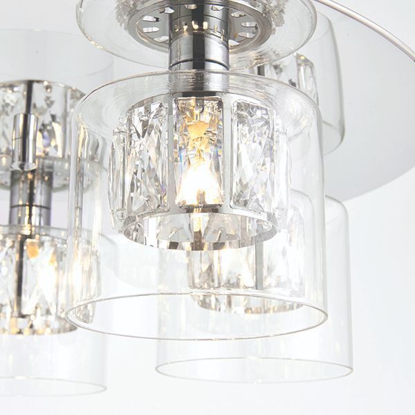 Lampa sufitowa Verina - kolor srebrny, transparentny - 76517