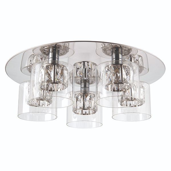 Lampa sufitowa Verina - kolor srebrny, transparentny - 76517