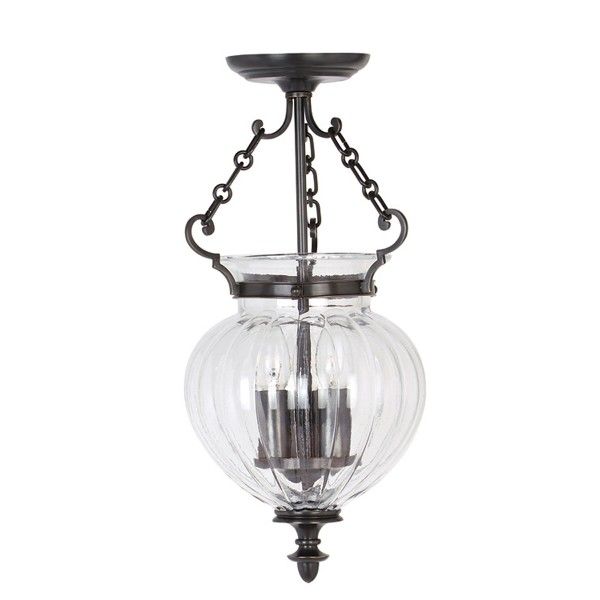 Lampa wisząca Amfora - kolor brązowy, transparentny - FP/P/S OLD BRZ
