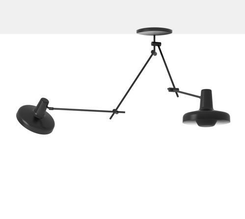 lampa sufitowa nowoczesna na wysięgniku w kolorze czarnym