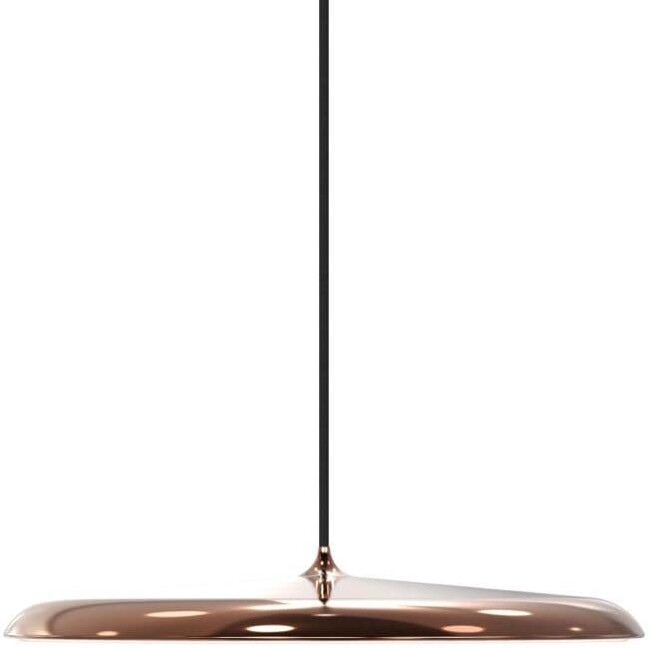 płaska miedziana lampa wisząca LED do salonu