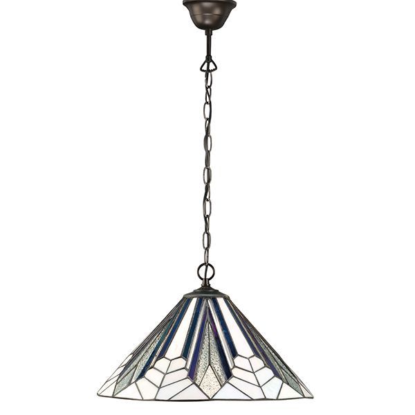 lampa wisząca witrażowy klosz stonowane kolory