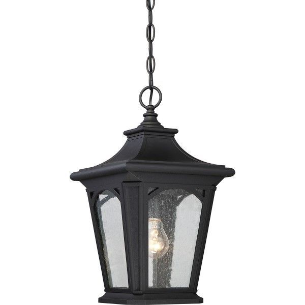 Czarna oprawa lampy ze szklanym kloszem