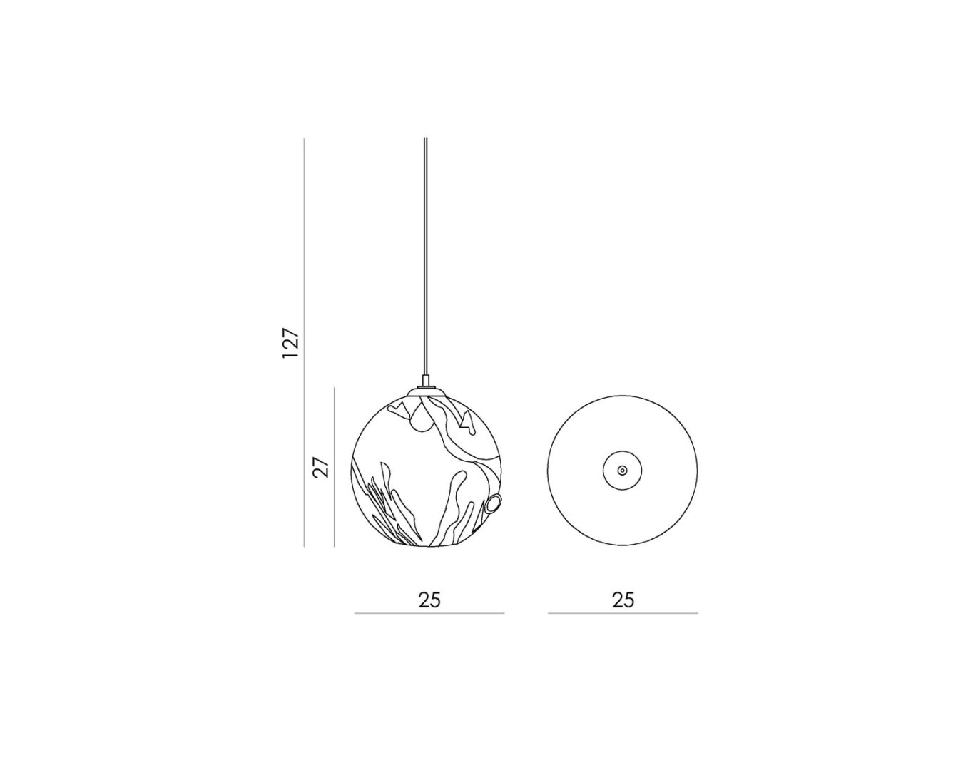 Lampa wisząca Cętki - kolor biały, żółty, Niebieski, Zielony - LGH0570