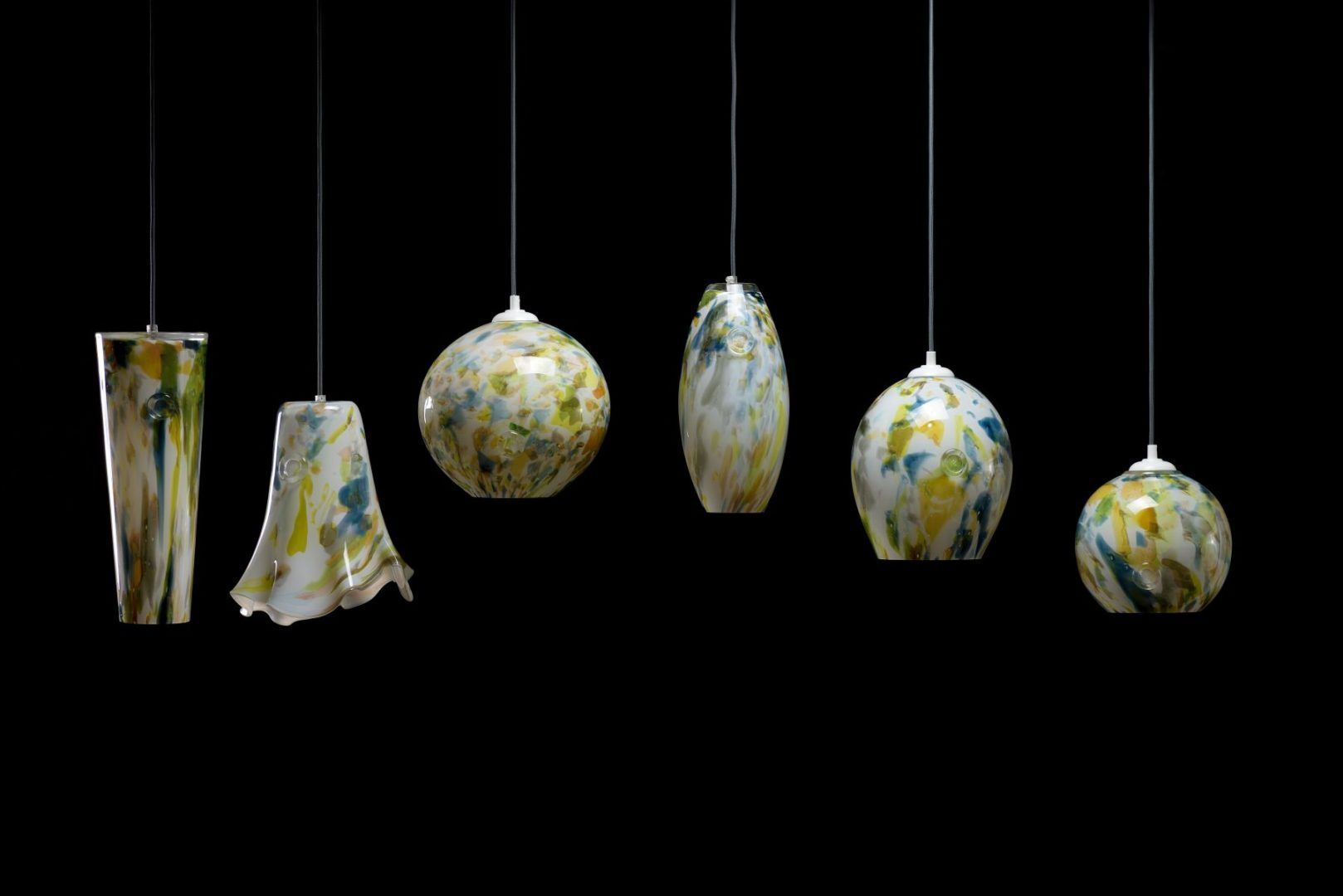 Lampa wisząca Cętki - kolor żółty, Niebieski, Zielony - LGH0573