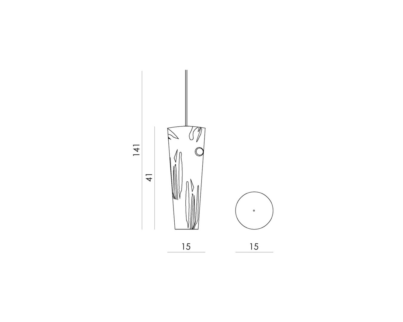 Lampa wisząca Cętki - kolor żółty, Niebieski, Zielony - LGH0573