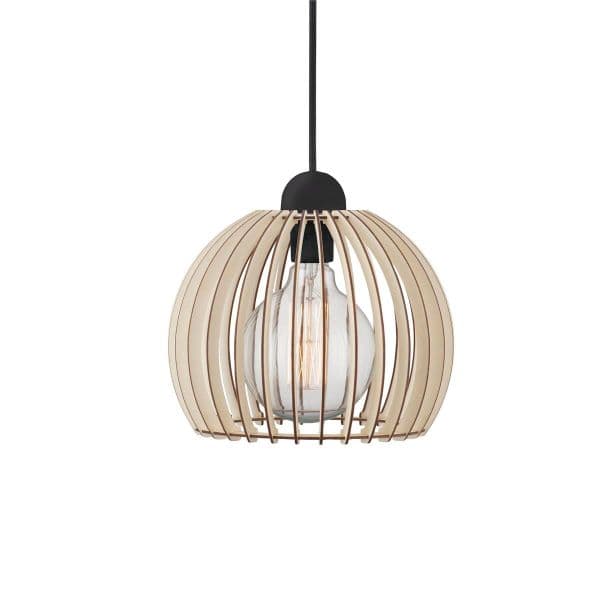lampa wisząca ze sklejki do salonu