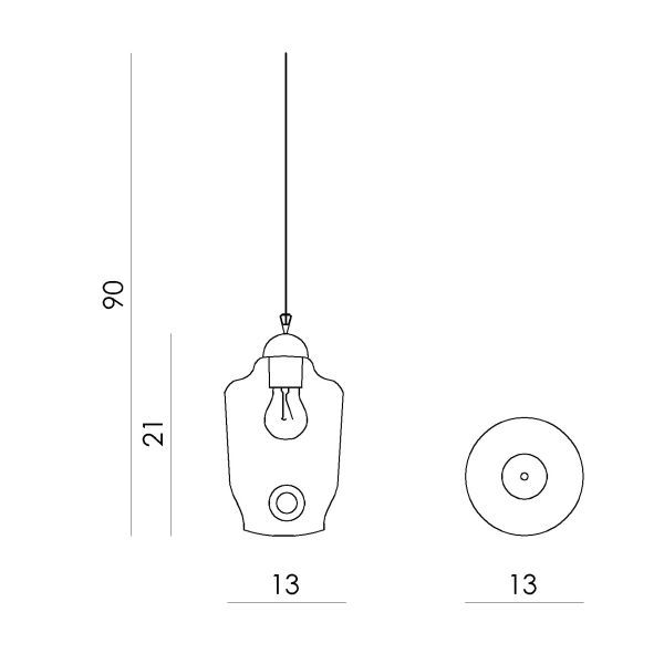 Lampa wisząca Color - kolor żółty - LGH0062