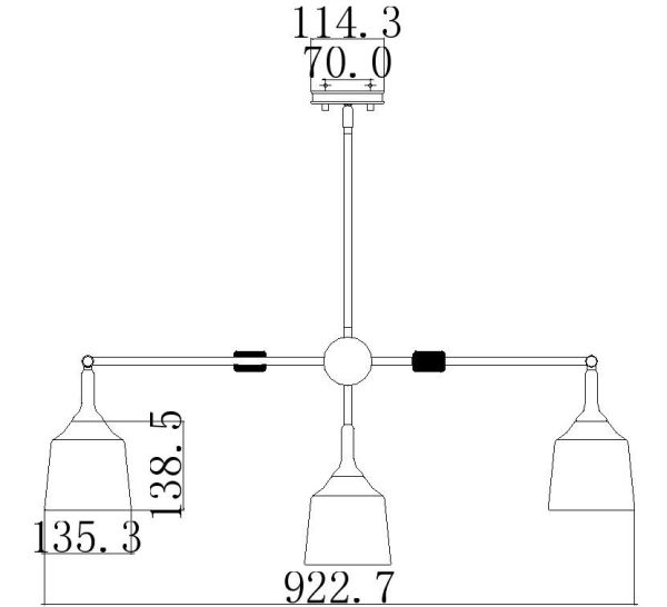 Lampa wisząca Danika - kolor biały - KL/DANIKA3