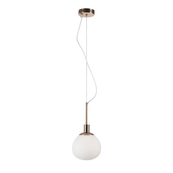 Lampa wisząca z pojedynczym szklanym kloszem