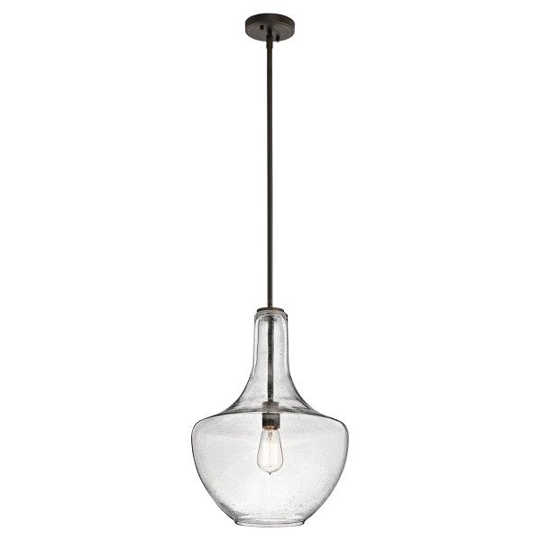Lampa wisząca Everly - kolor brązowy, transparentny - KL/EVERLY/P/M OZ
