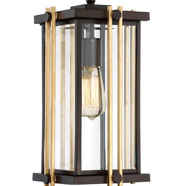 Lampa wisząca Goldenrod - kolor brązowy, transparentny - QZ/GOLDENROD8/M