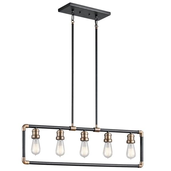 Duża lampa z metalowych prętów do salonu