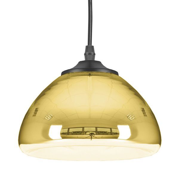 złota lampa wisząca owalny klosz do salonu nowoczesnego