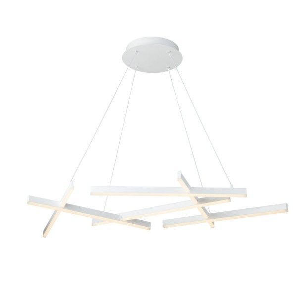 biała lampa wisząca listwy led nowoczesna
