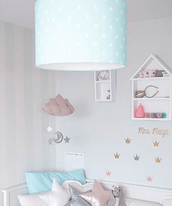 Lampa wisząca Lovely Dots - kolor Niebieski - LOVELY DOTS MINT PENDANT