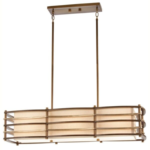 Lampa wisząca Moxie - kolor beżowy, brązowy - KL/MOXIE/ISLE