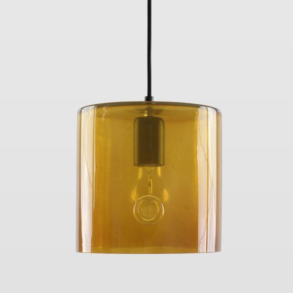 musztardowa lampa wisząca do salonu
