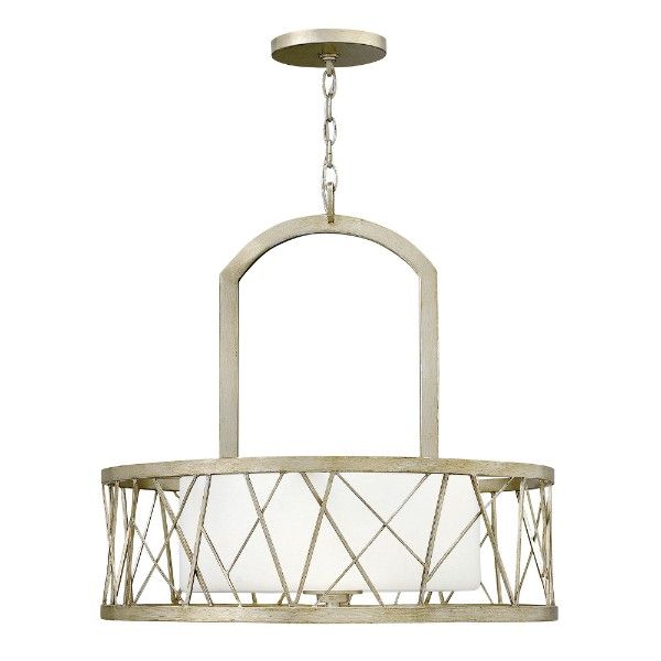 Lampa wisząca Nest - kolor biały, srebrny - HK/NEST/P/B SL