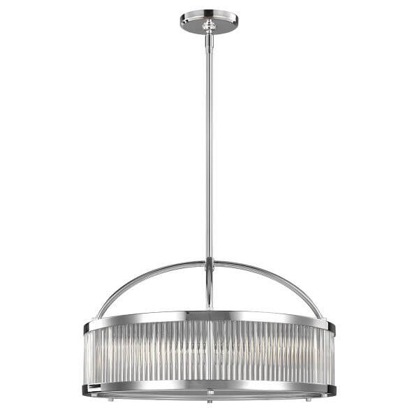 Lampa wisząca Paulson - kolor srebrny, transparentny - FE/PAULSON/6P