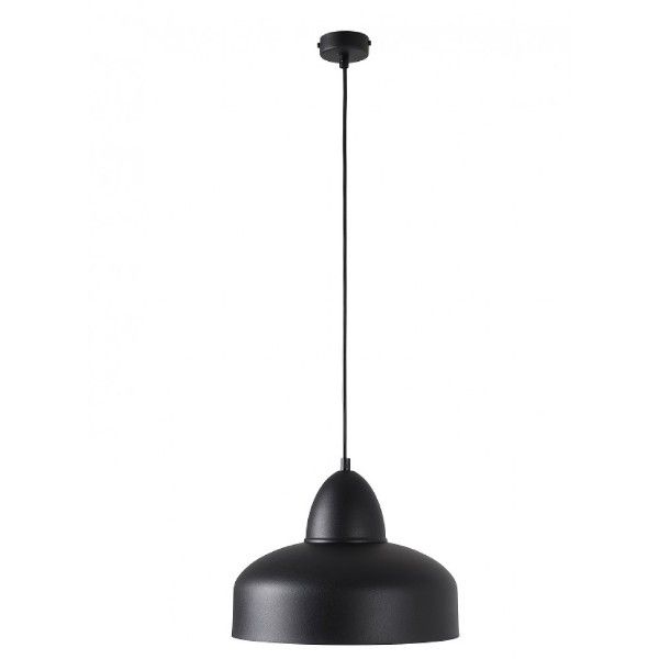 Metalowa czarna lampa wisząca do jadalni