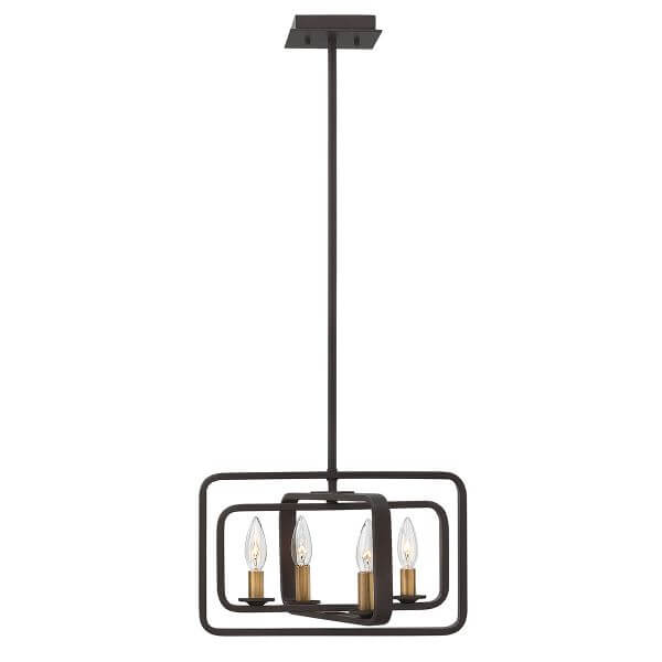 Lampa wisząca Quentin - kolor brązowy - HK/QUENTIN/4P/A