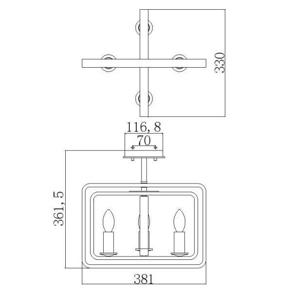 Lampa wisząca Quentin - kolor brązowy - HK/QUENTIN/4P/A