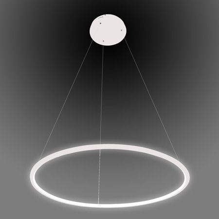 biała lampa wisząca led nowoczesna do sypialni