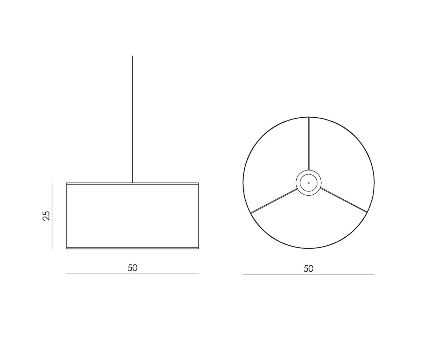 Lampa wisząca Simple - kolor biały - LGH0501