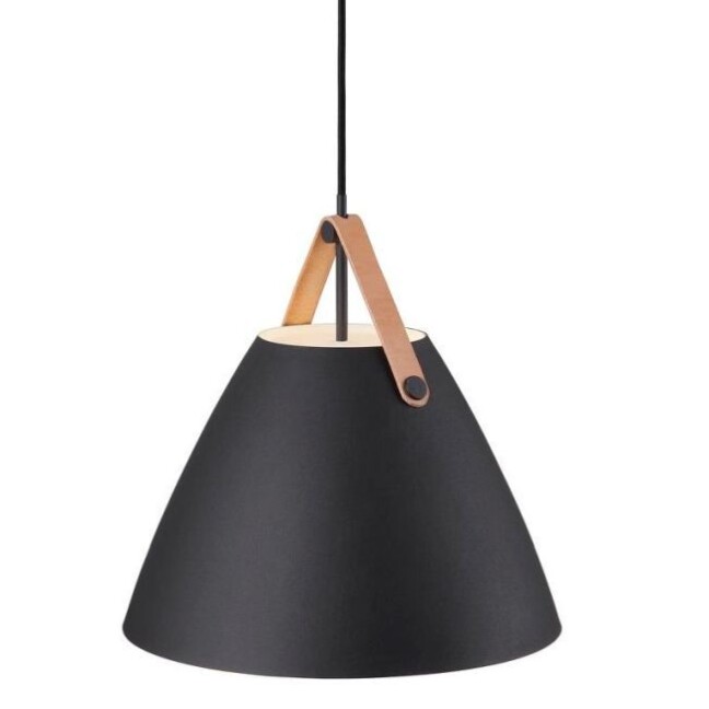 czarna lampa wisząca do kuchni skandynawskiej