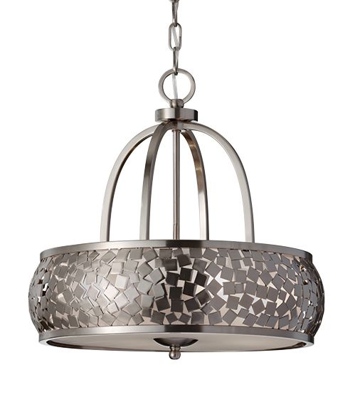 lampa ze szklanymi kwadracikami - okragła wisząca