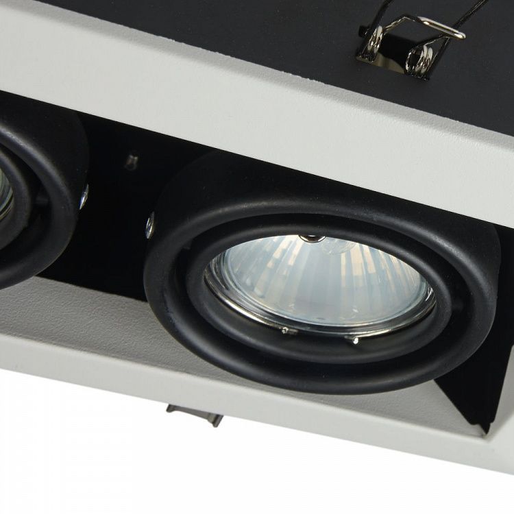 Oczko - spot Modern - kolor biały, Czarny - DL008-2-02-W