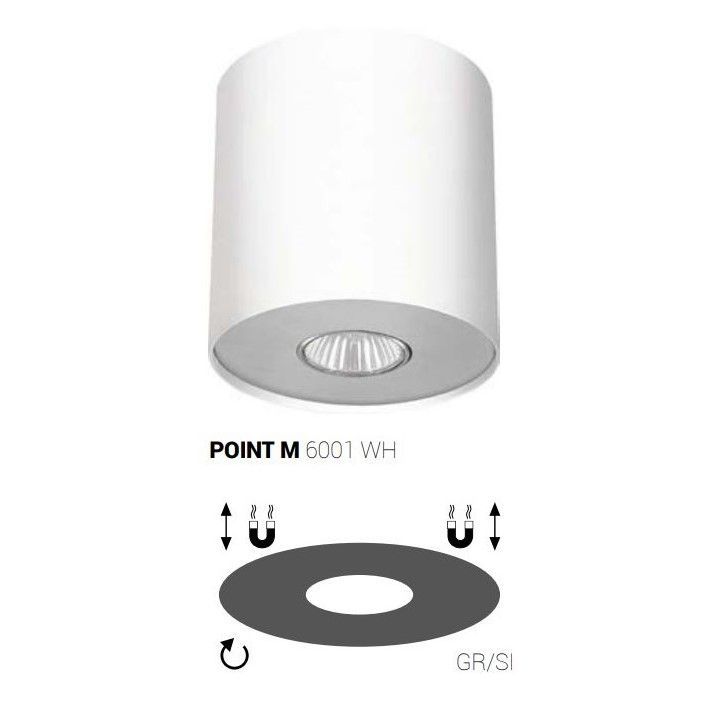 Oczko - spot Point - kolor biały - 6001