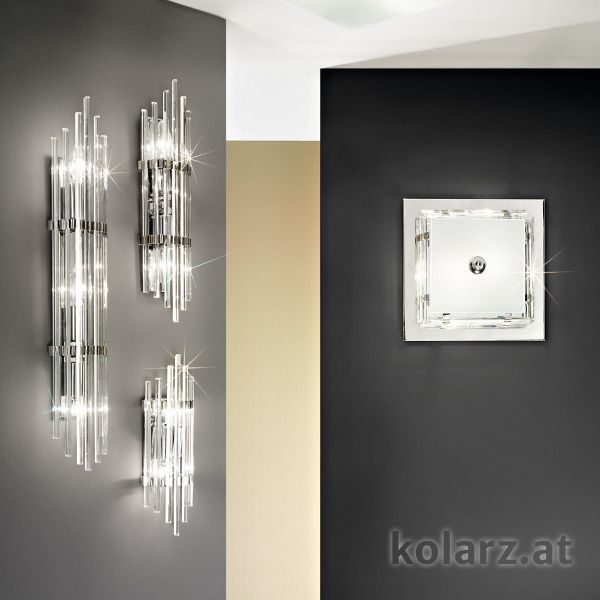 Plafon Chuck - kolor srebrny, transparentny - 0342.12.5