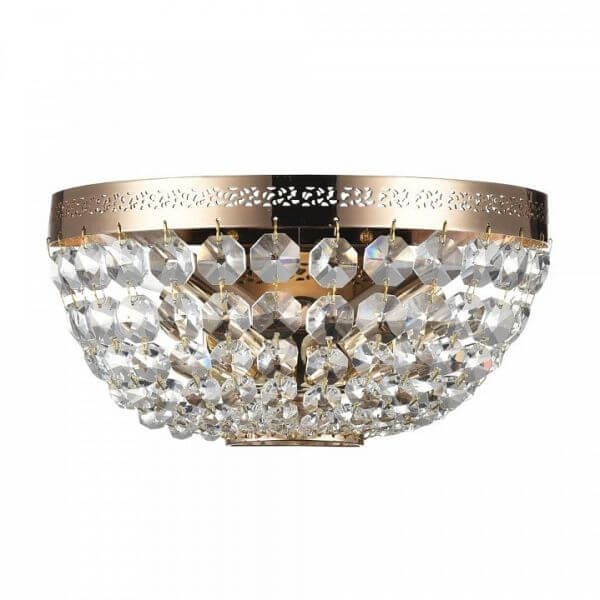 Lampa ścienna Ottilia - kolor transparentny, złoty - DIA700-WL-02-G