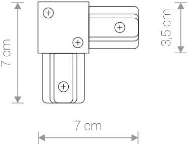 Profile L-connector -czarny