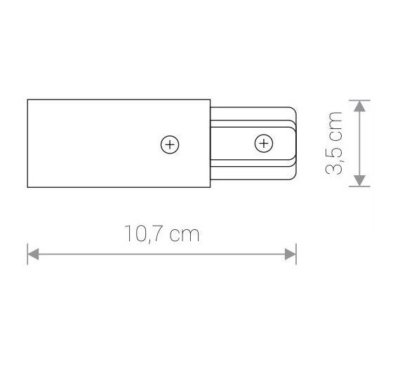 Profile Power End Cap - czarny