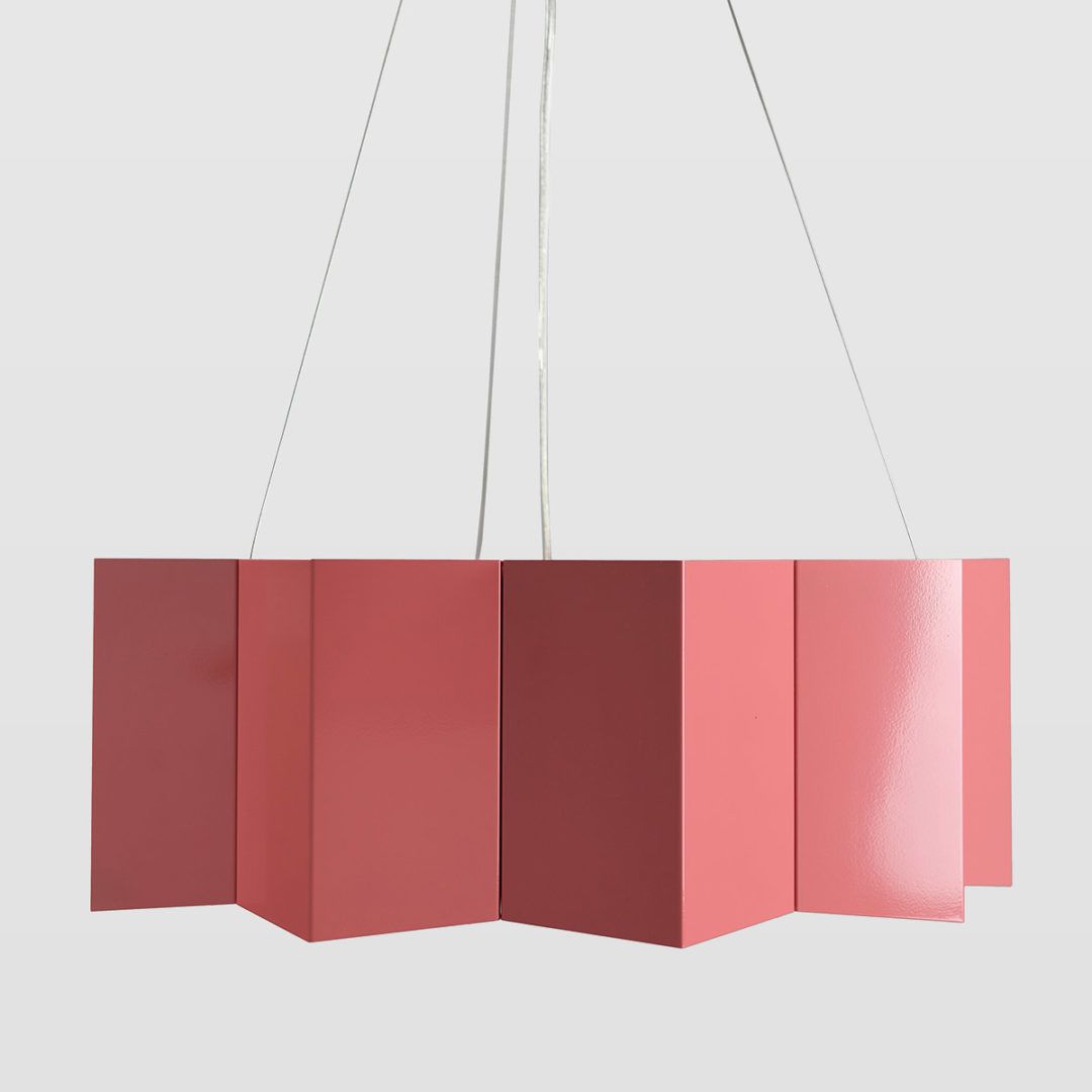 Różowa lampa Big Star - Gie El Home - geometryczny klosz