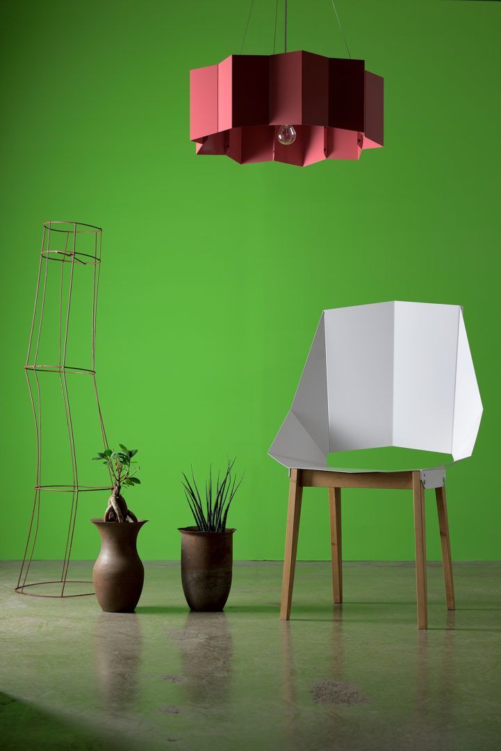 Różowa lampa Big Star - Gie El Home - geometryczny klosz