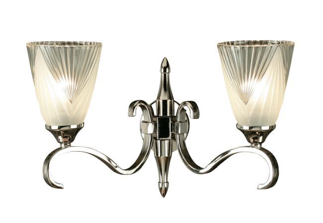 Stylowa lampa ścienna Columbia - Interiors - metal, szkło