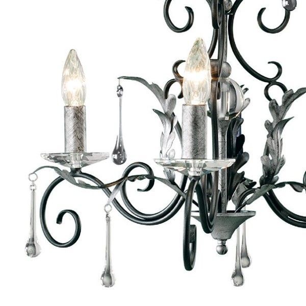 Żyrandol Amarilli - kolor srebrny, Czarny - AML3 BLK/SILVER