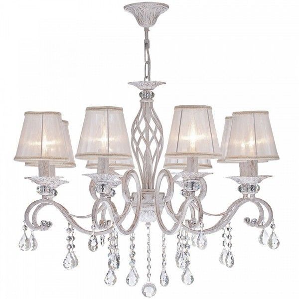 Żyrandol kryształowy Grace - kolor biały, złoty - ARM247-08-G