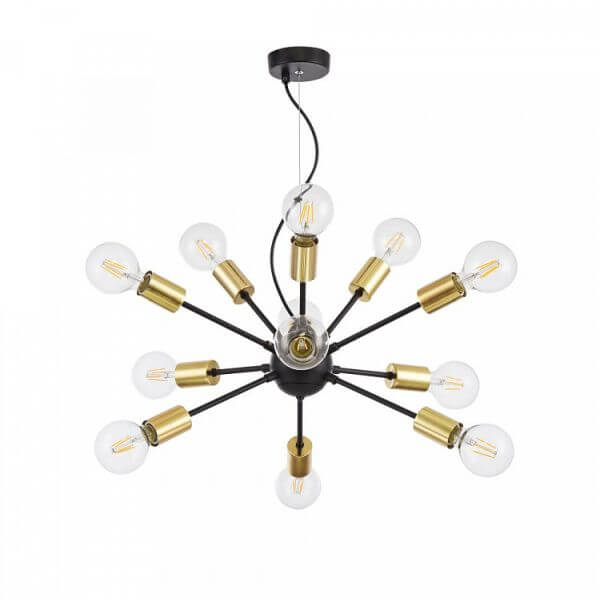 Żyrandol Jackson - kolor złoty, Czarny - T546PL-12B